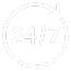 24/7 customer support service icon
